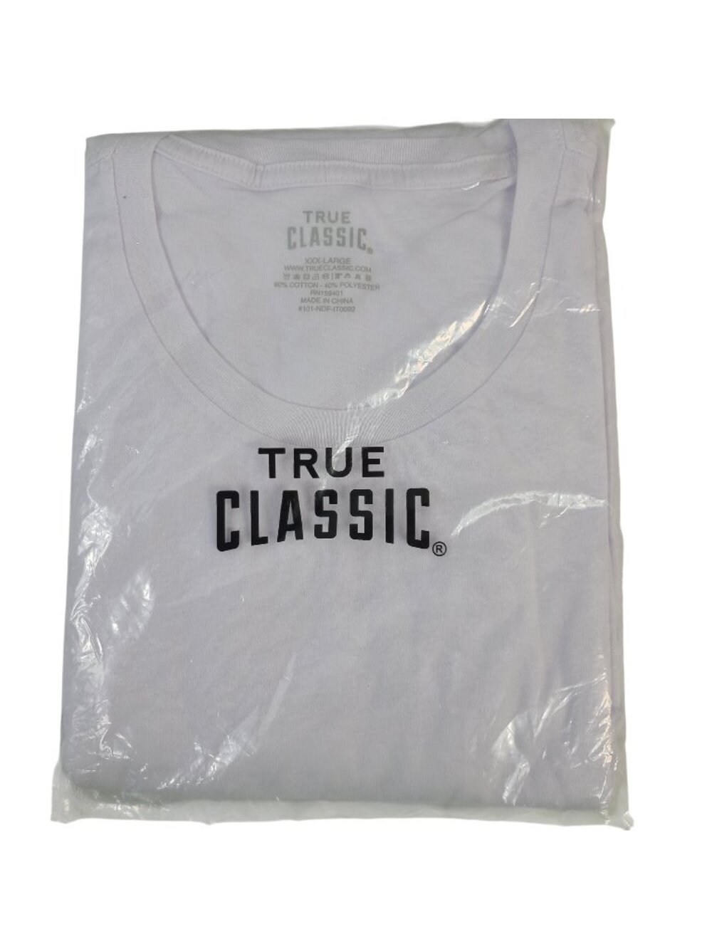 NEW True Classic Men's White Crew Neck T-Shirt Size XXXL